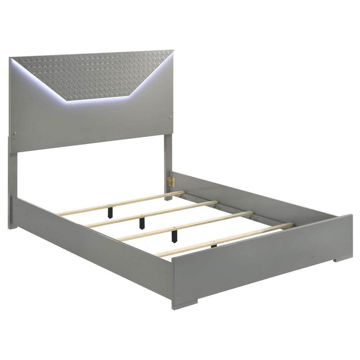 224971Q-S5 Ives 5-piece Queen Bedroom Set Grey High Gloss