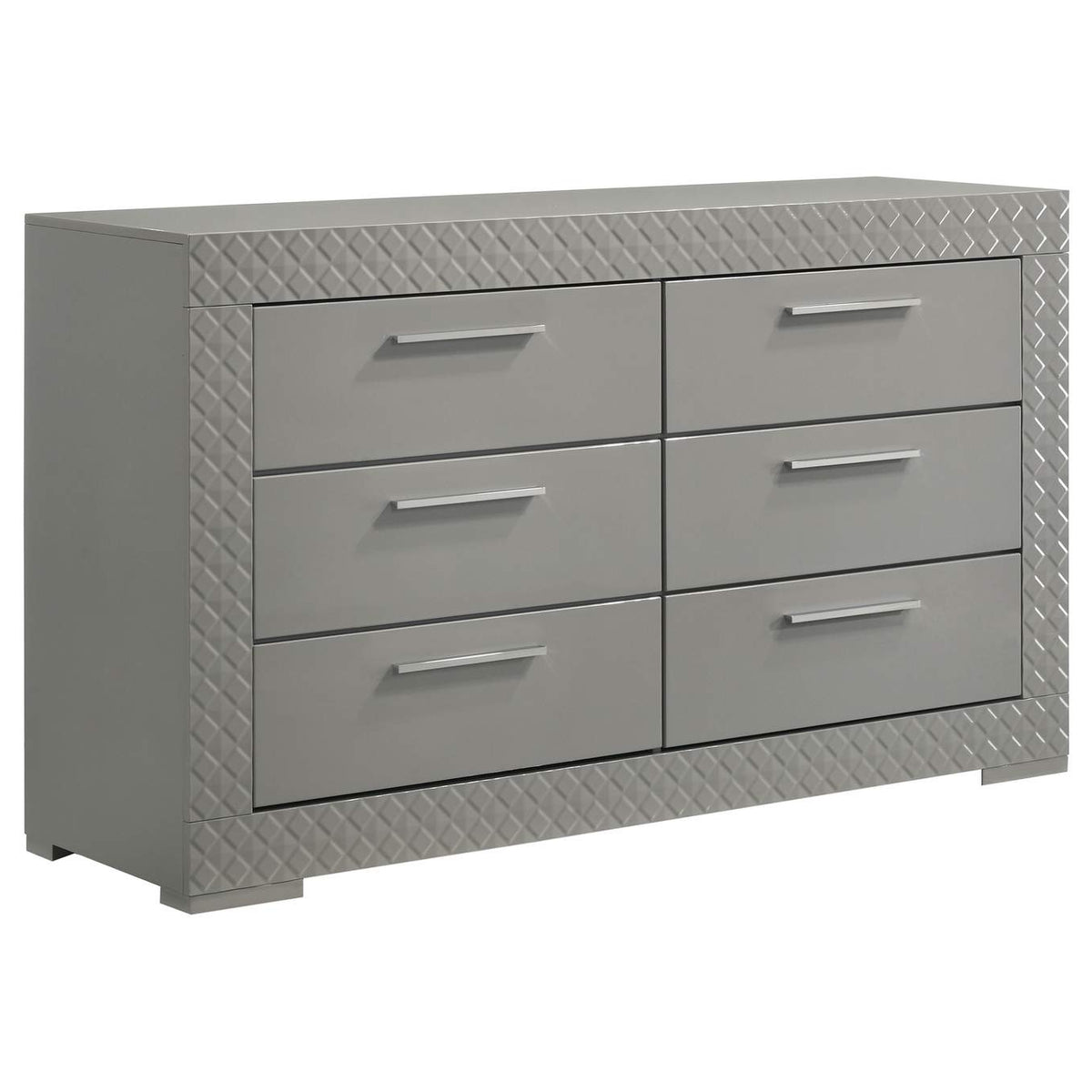 224971Q-S5 Ives 5-piece Queen Bedroom Set Grey High Gloss