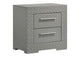 224972 Ives 2-drawer Nightstand Bedside Table Grey High Gloss