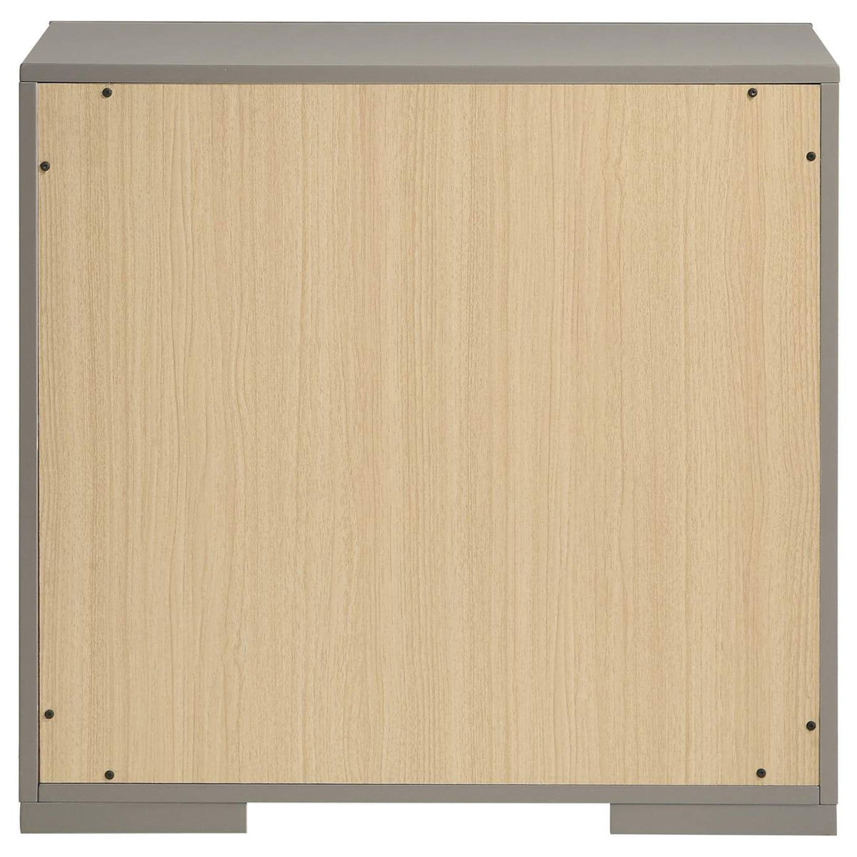 224972 Ives 2-drawer Nightstand Bedside Table Grey High Gloss