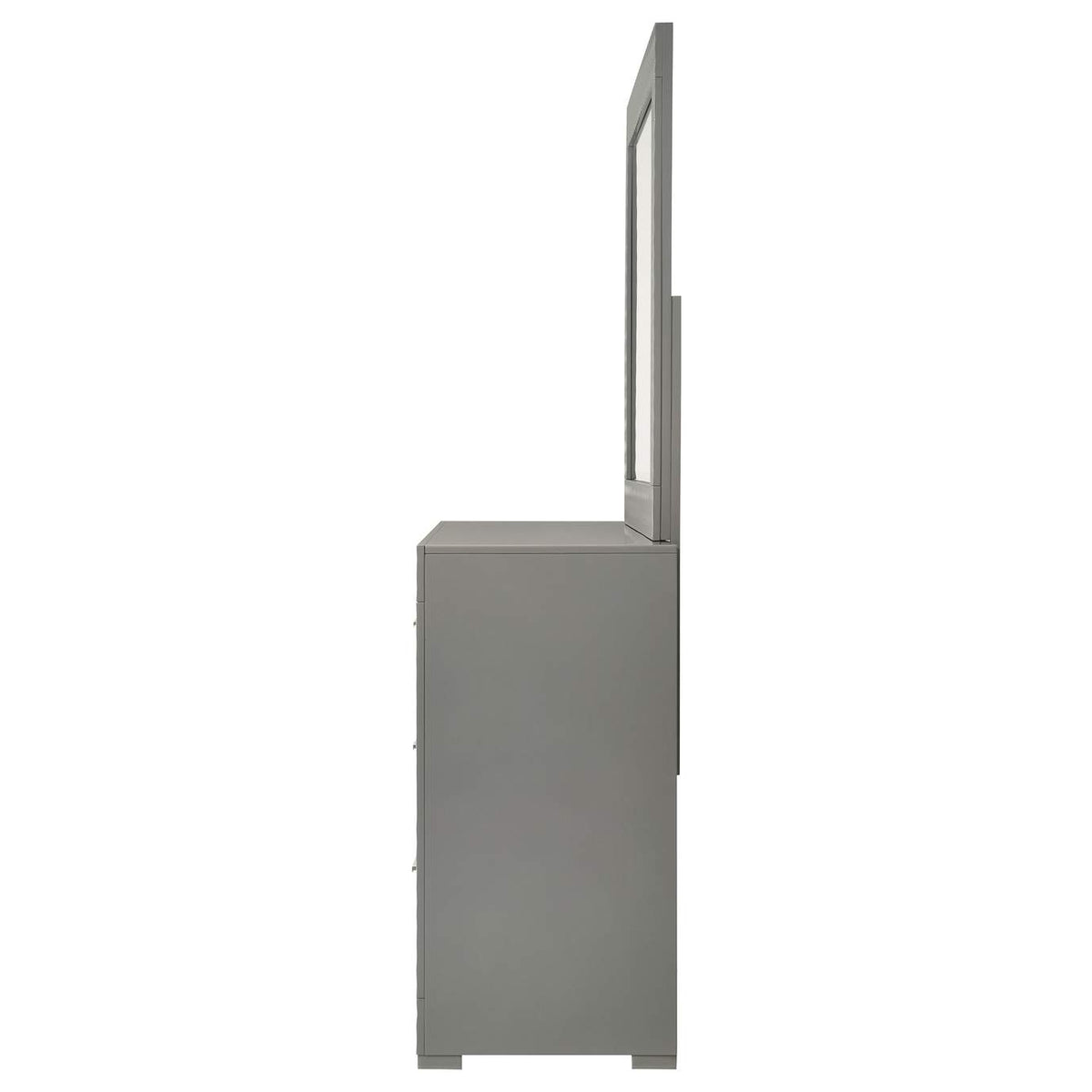 224973M Ives 6-drawer Dresser and Mirror Grey High Gloss
