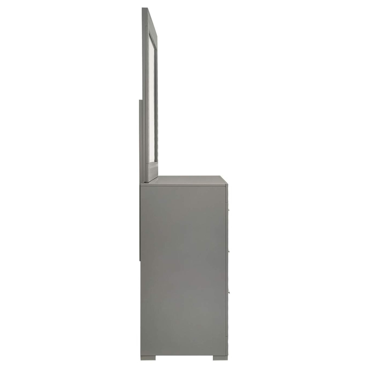 224973M Ives 6-drawer Dresser and Mirror Grey High Gloss
