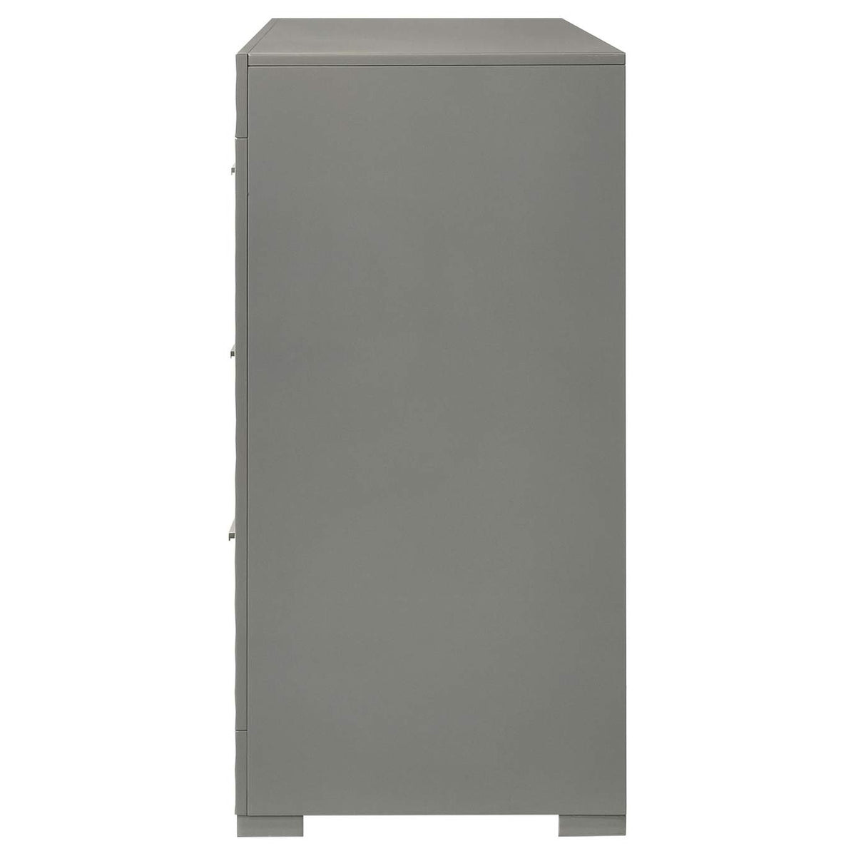 224973 Ives 6-drawer Dresser Cabinet Grey High Gloss