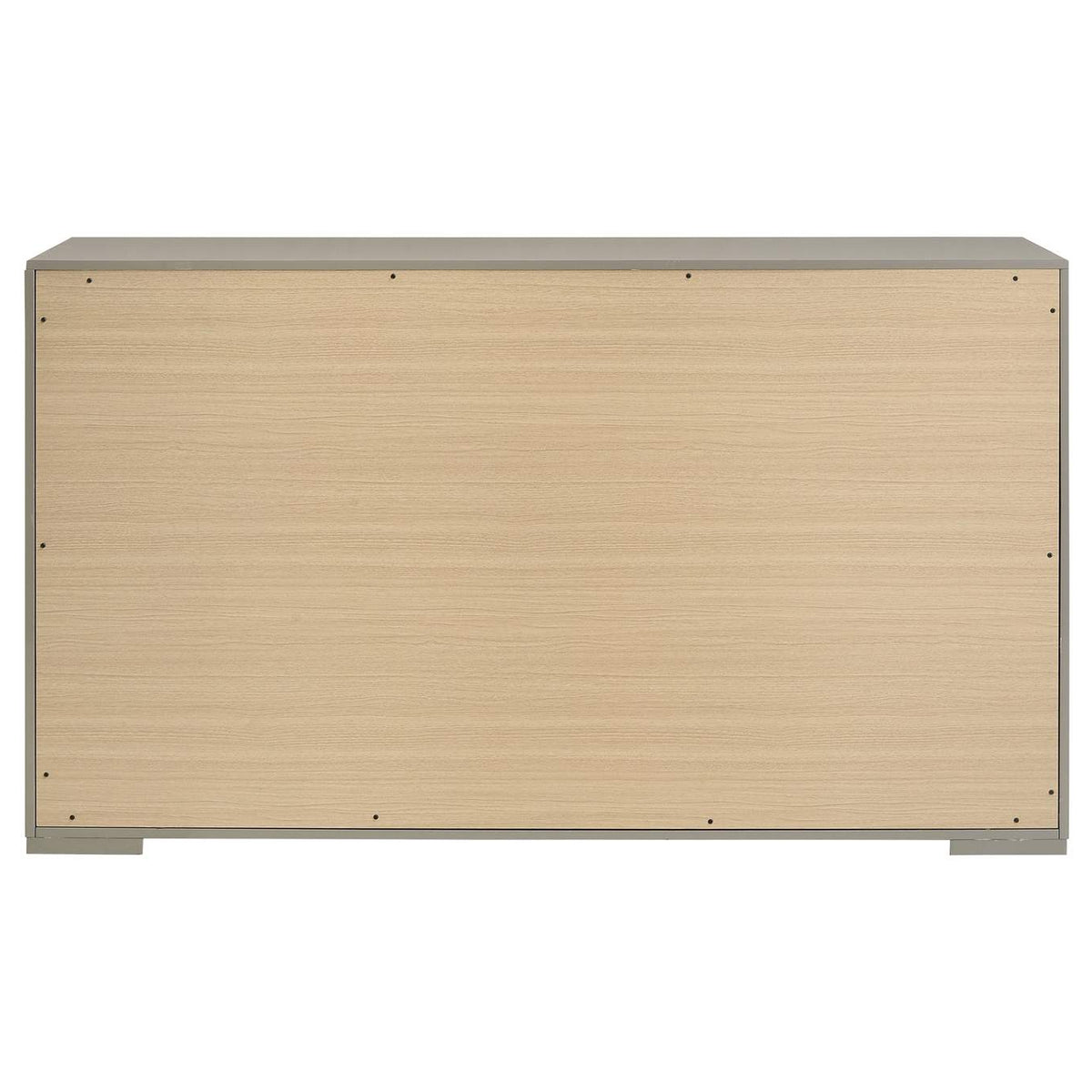 224973 Ives 6-drawer Dresser Cabinet Grey High Gloss