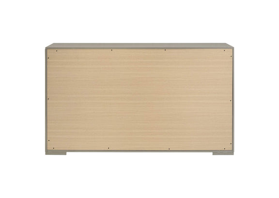 224973 Ives 6-drawer Dresser Cabinet Grey High Gloss