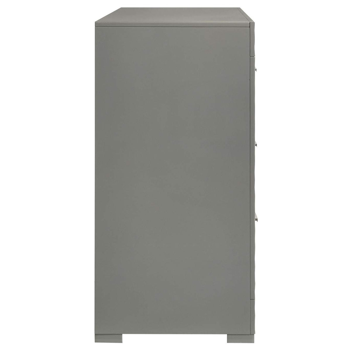224973 Ives 6-drawer Dresser Cabinet Grey High Gloss