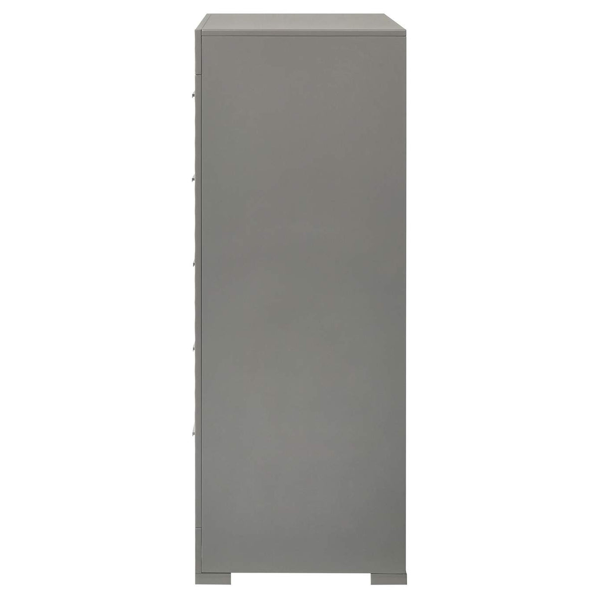 224975 Ives 5-drawer Bedroom Chest of Drawers Grey High Gloss