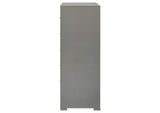 224975 Ives 5-drawer Bedroom Chest of Drawers Grey High Gloss