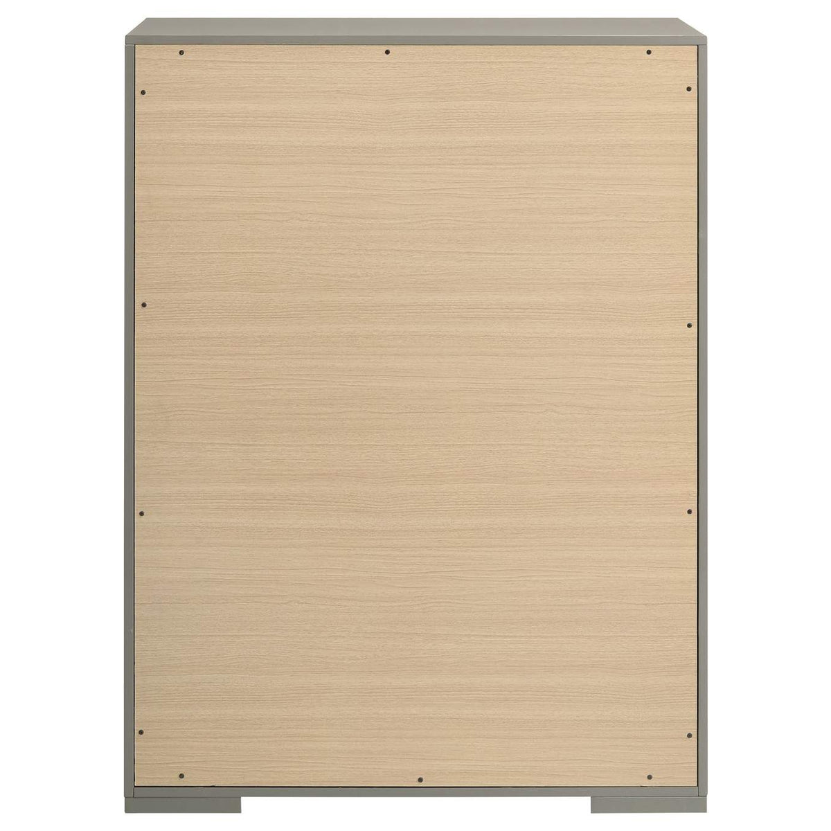 224975 Ives 5-drawer Bedroom Chest of Drawers Grey High Gloss