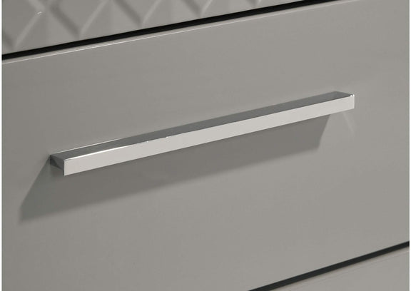 224975 Ives 5-drawer Bedroom Chest of Drawers Grey High Gloss