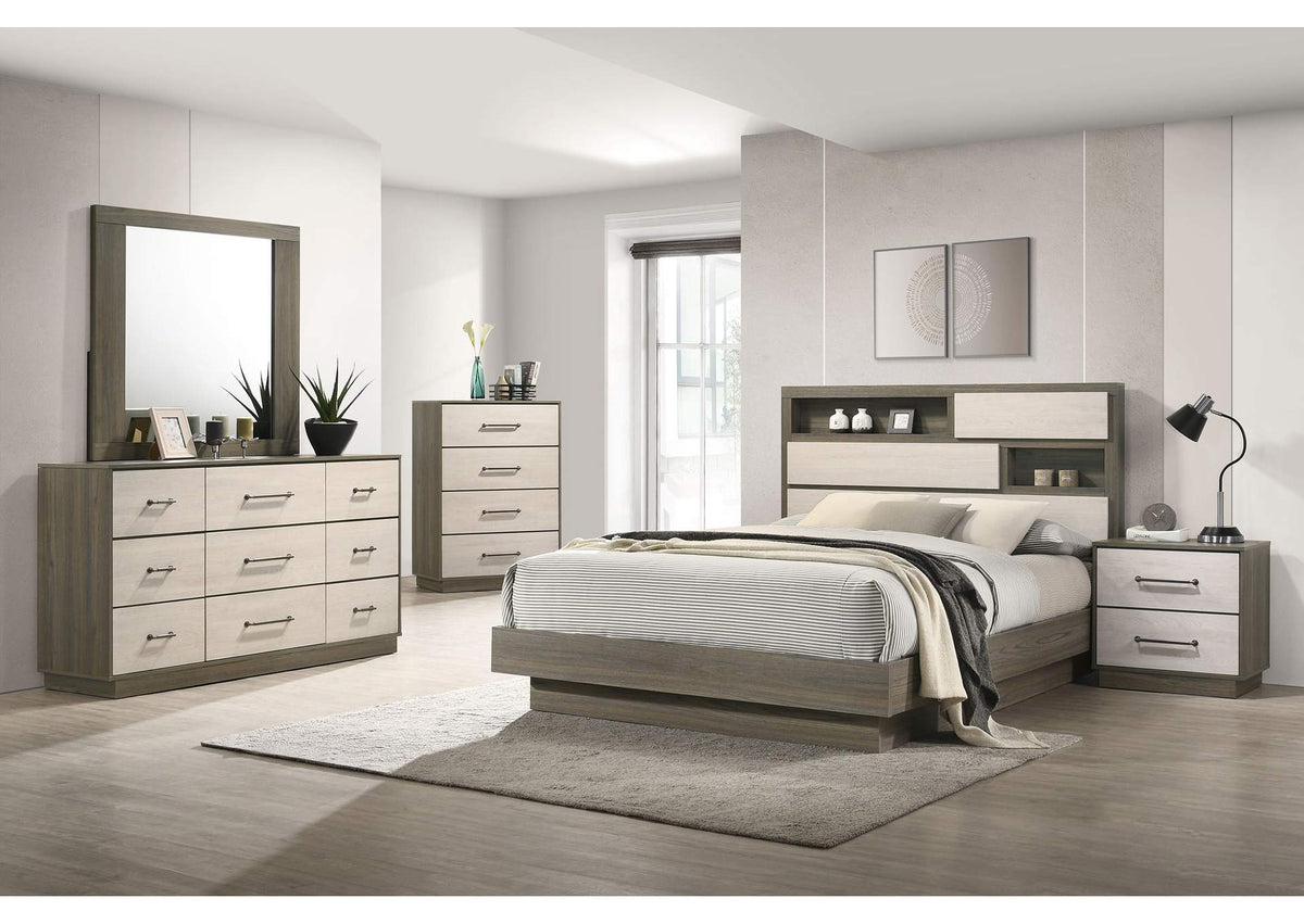 224981KE-S5 Fenwick 5-piece Eastern King Bedroom Set Grey Oak