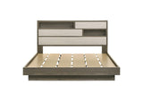 224981KE Fenwick Eastern King Bed Bookcase Headboard Grey Oak
