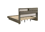 224981KE Fenwick Eastern King Bed Bookcase Headboard Grey Oak