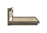 224981KE Fenwick Eastern King Bed Bookcase Headboard Grey Oak