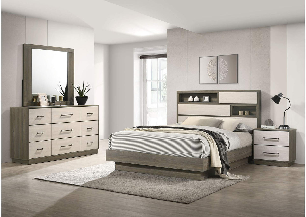 224981KW-S4 Fenwick 4-piece California King Bedroom Set Grey Oak
