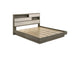 224981KW Fenwick California King Bed Bookcase Headboard Grey Oak