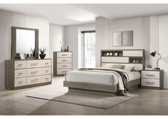 224981Q-S5 Fenwick 5-piece Queen Bedroom Set Grey Oak