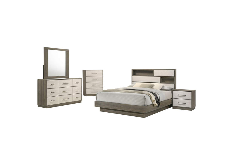 224981Q-S5 Fenwick 5-piece Queen Bedroom Set Grey Oak