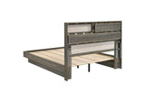 224981Q Fenwick Queen Bed Bookcase Headboard Grey Oak