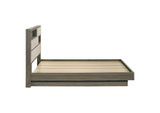 224981Q Fenwick Queen Bed Bookcase Headboard Grey Oak