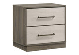 224982 Fenwick 2-drawer Nightstand Bedside Table Grey Oak