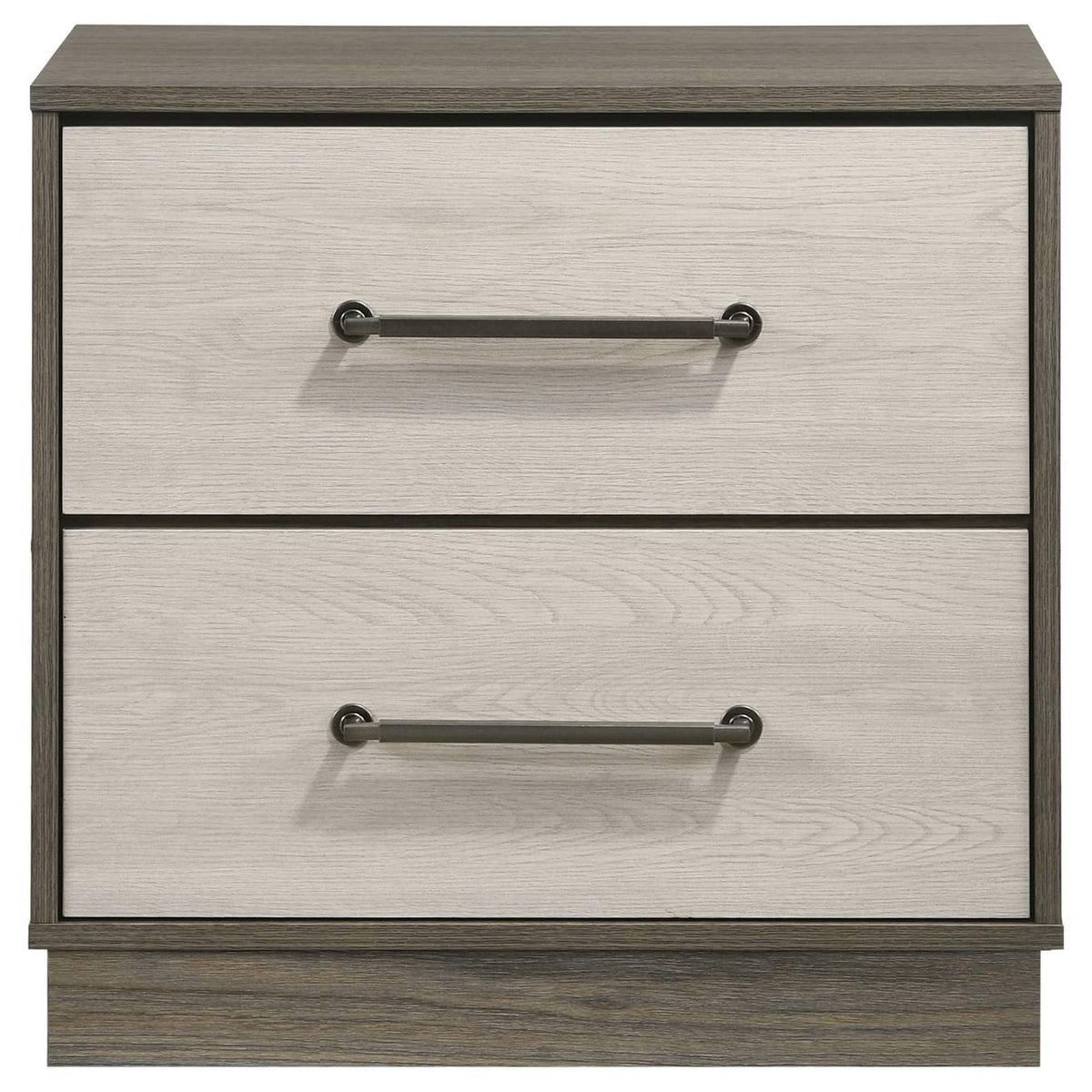 224982 Fenwick 2-drawer Nightstand Bedside Table Grey Oak