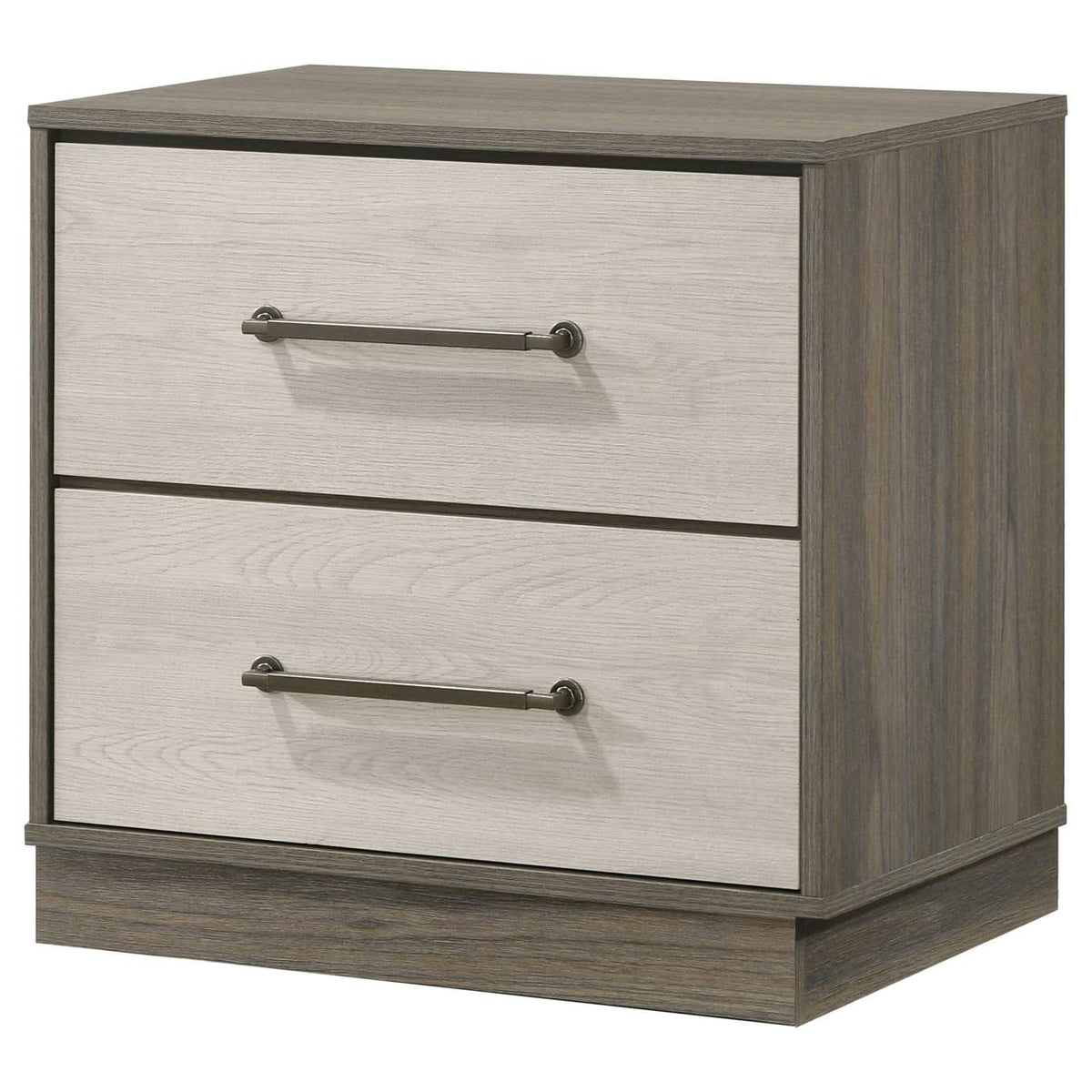 224982 Fenwick 2-drawer Nightstand Bedside Table Grey Oak
