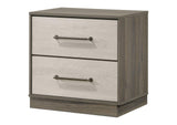 224982 Fenwick 2-drawer Nightstand Bedside Table Grey Oak