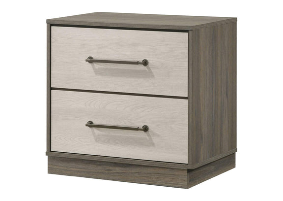 224982 Fenwick 2-drawer Nightstand Bedside Table Grey Oak