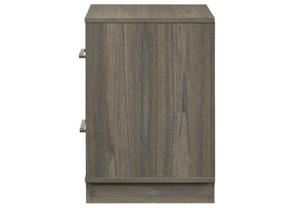224982 Fenwick 2-drawer Nightstand Bedside Table Grey Oak