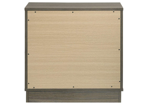 224982 Fenwick 2-drawer Nightstand Bedside Table Grey Oak