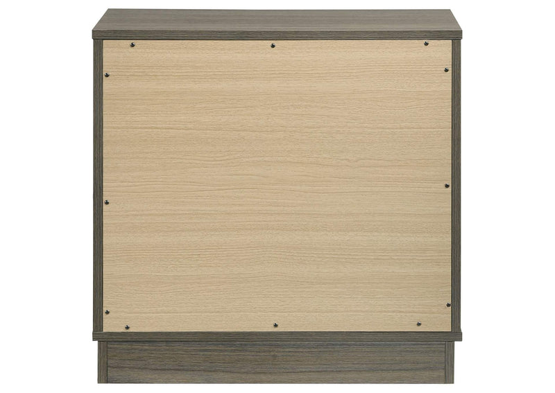 224982 Fenwick 2-drawer Nightstand Bedside Table Grey Oak
