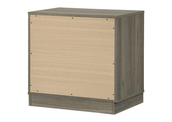 224982 Fenwick 2-drawer Nightstand Bedside Table Grey Oak