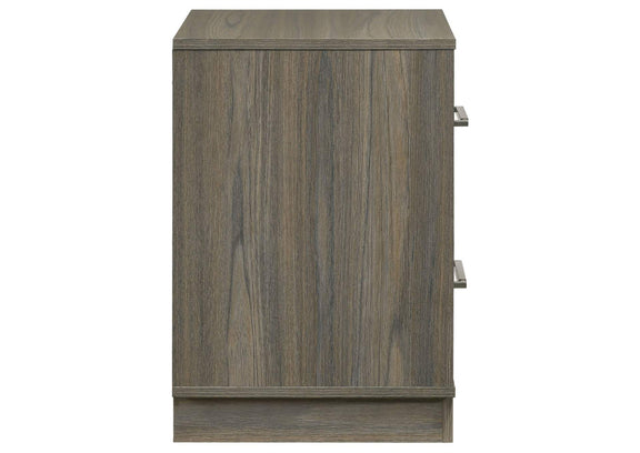224982 Fenwick 2-drawer Nightstand Bedside Table Grey Oak