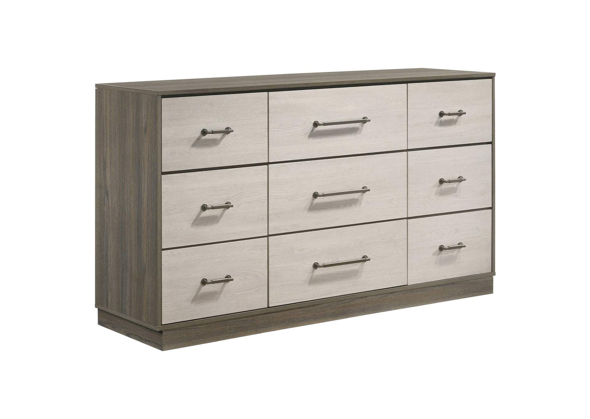 224983 Fenwick 9-drawer Dresser Grey Oak
