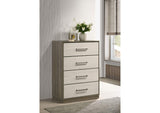 224985 Fenwick 4-drawer Chest of Drawers Grey Oak