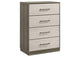 224985 Fenwick 4-drawer Chest of Drawers Grey Oak