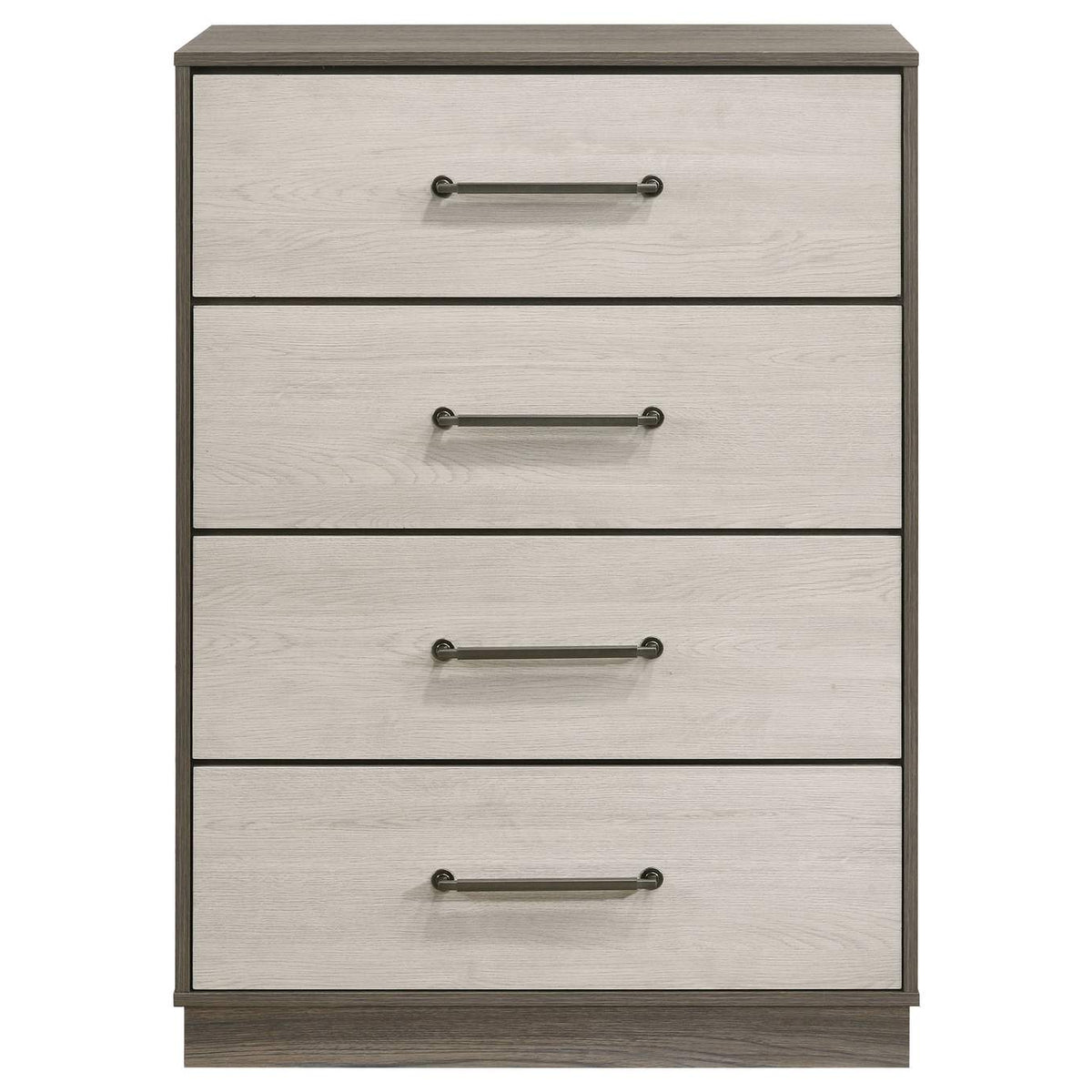 224985 Fenwick 4-drawer Chest of Drawers Grey Oak