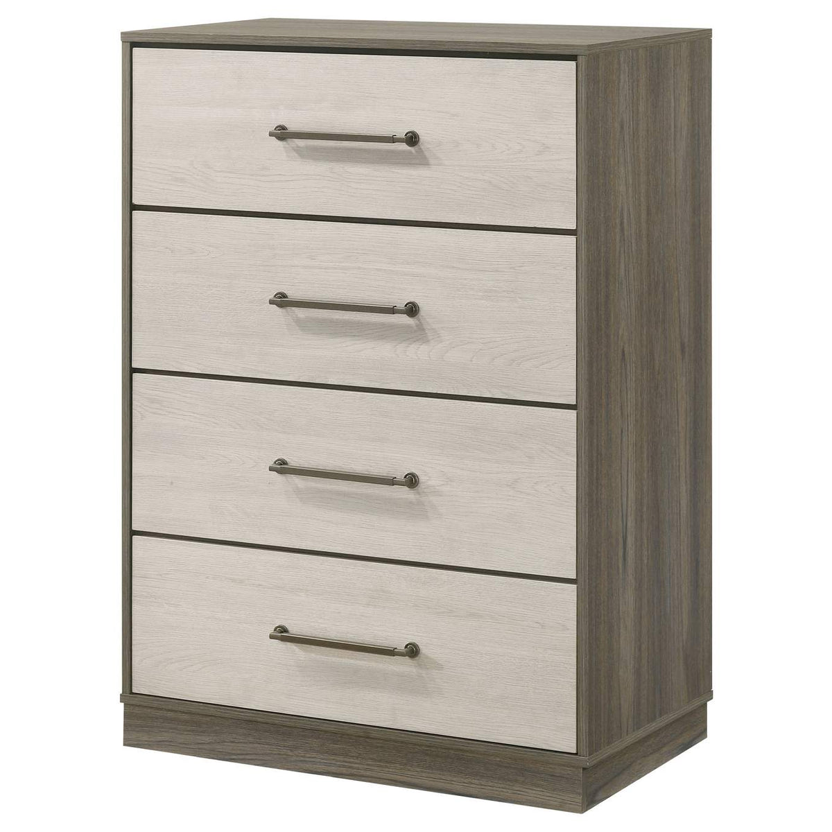 224985 Fenwick 4-drawer Chest of Drawers Grey Oak