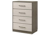 224985 Fenwick 4-drawer Chest of Drawers Grey Oak