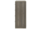 224985 Fenwick 4-drawer Chest of Drawers Grey Oak