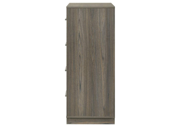 224985 Fenwick 4-drawer Chest of Drawers Grey Oak