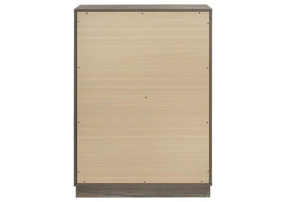 224985 Fenwick 4-drawer Chest of Drawers Grey Oak