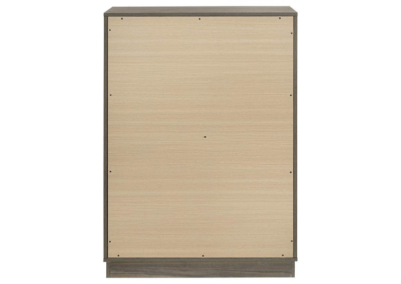 224985 Fenwick 4-drawer Chest of Drawers Grey Oak