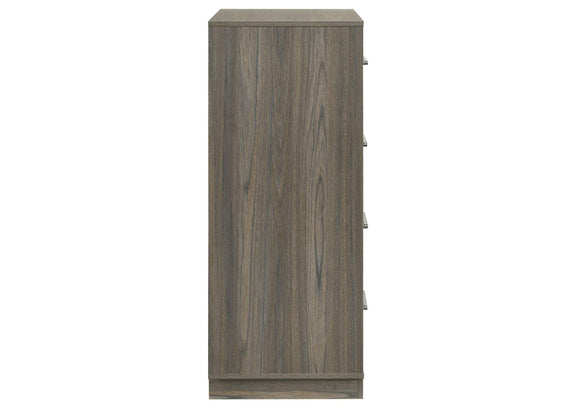 224985 Fenwick 4-drawer Chest of Drawers Grey Oak