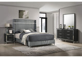 224991KE-S4 Lucia 4-piece Eastern King Bedroom Set Grey and Black