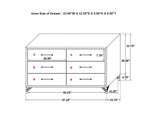 224991KE-S4 Lucia 4-piece Eastern King Bedroom Set Grey and Black