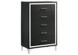 224991KE-S5 Lucia 5-piece Eastern King Bedroom Set Grey and Black