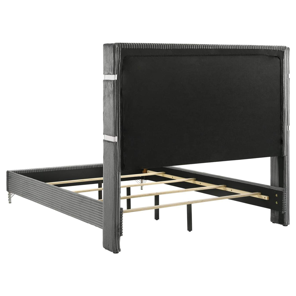 224991Q-S4 Lucia 4-piece Queen Bedroom Set Grey and Black