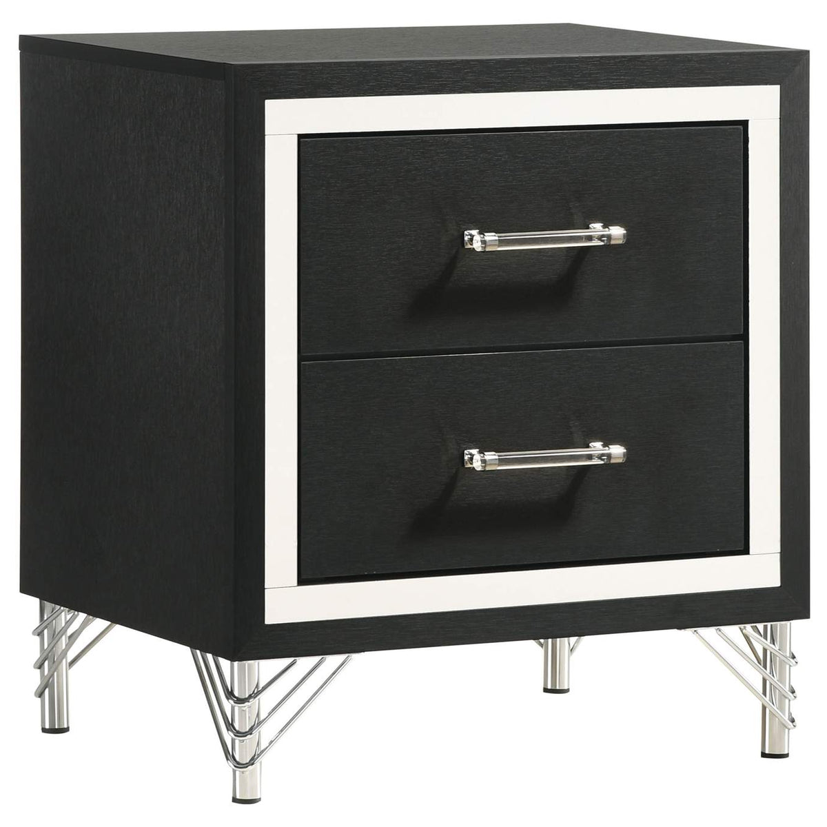 224991Q-S4 Lucia 4-piece Queen Bedroom Set Grey and Black